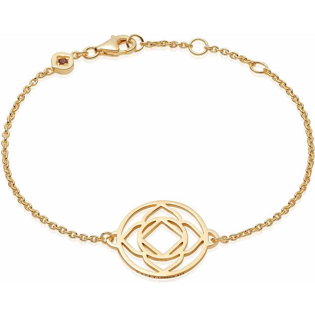 Base Chakra Chain 18ct Gold Plated Bracelet CHKBR1001