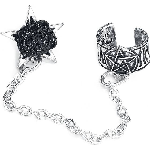 Alchemy Gothic Rosa Nocta Earcuff Ear Clip silver coloured - Onesize