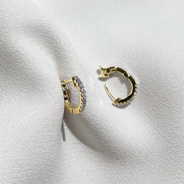 CARAT* LONDON Yellow Gold Vermeil Baby Hoop Earrings