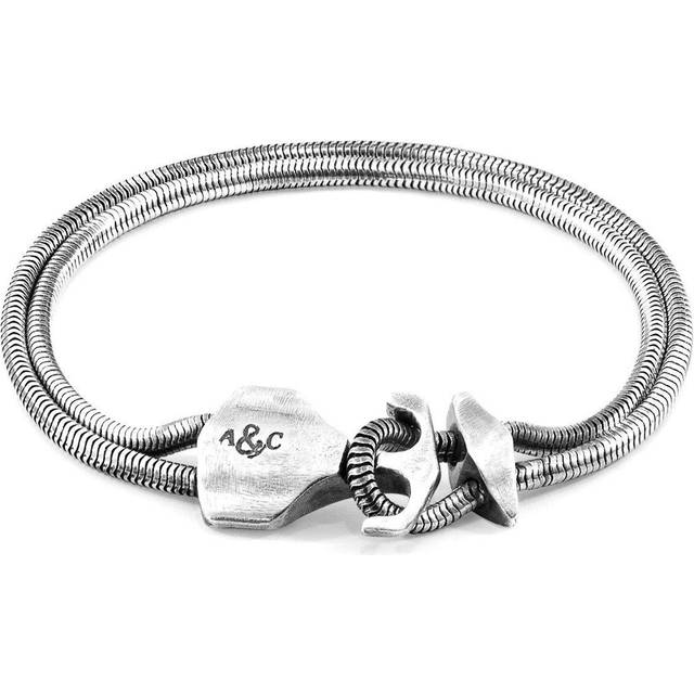 Delta Anchor Silver Chain Bracelet - 19cm