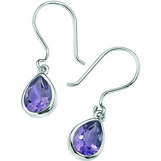 Beginnings Sterling Silver Amethyst Teardrop Earrings E3042M