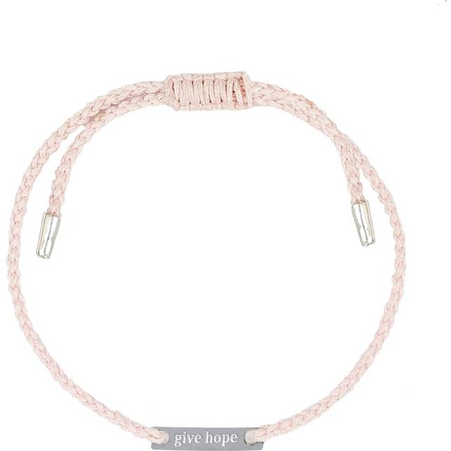 ARMBAND GIVE HOPE tråd/silver Pink