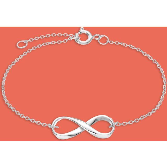 John Greed Portrait Muse Delicate Silver Infinity Bracelet For Women - silver