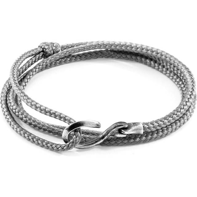 Classic Grey Heysham Silver and Rope Bracelet