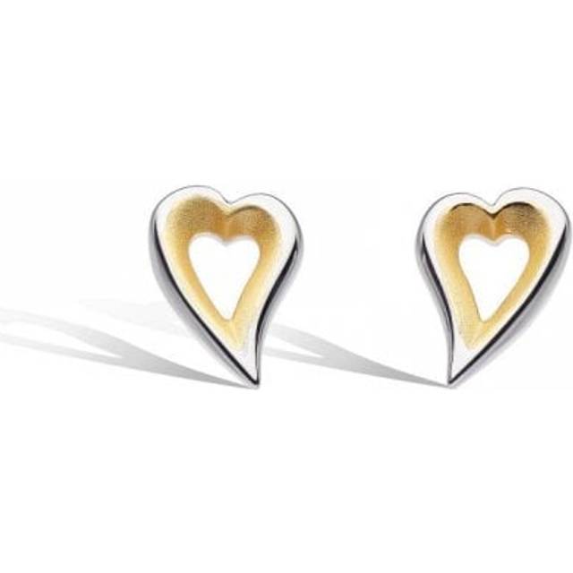 Kit Heath Desire Love Story Gold Heart Stud Earrings 40521GDS