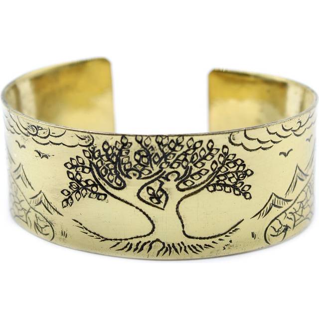 Brass Tibetan Mantra Bracelet - Tree Of Life
