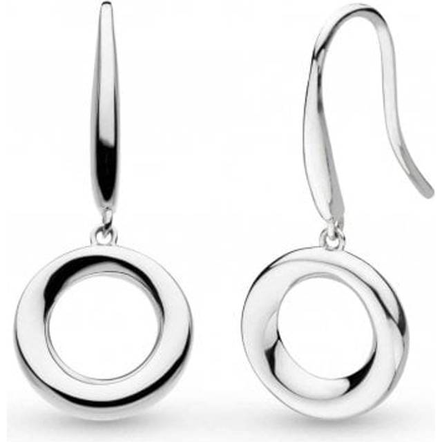 Kit Heath Bevel Cirque Drop Earrings, Silver