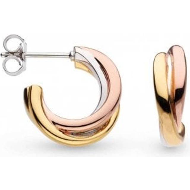 Kit Heath Bevel Trilogy Semi Hoop Stud Earrings