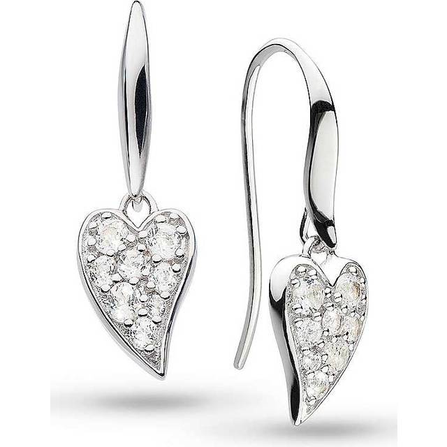 Desire Precious White Topaz Heart Drop Earrings 50507WT