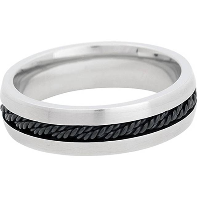 By Billgren -Ring stålkedja, svart/silver (Ringstorlek: 20 mm)