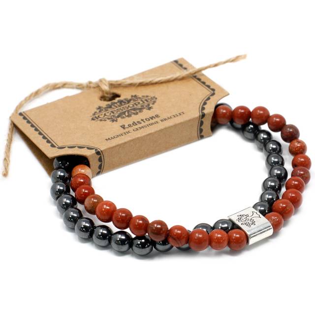 Magnetic Gemstone Bracelet - Redstone