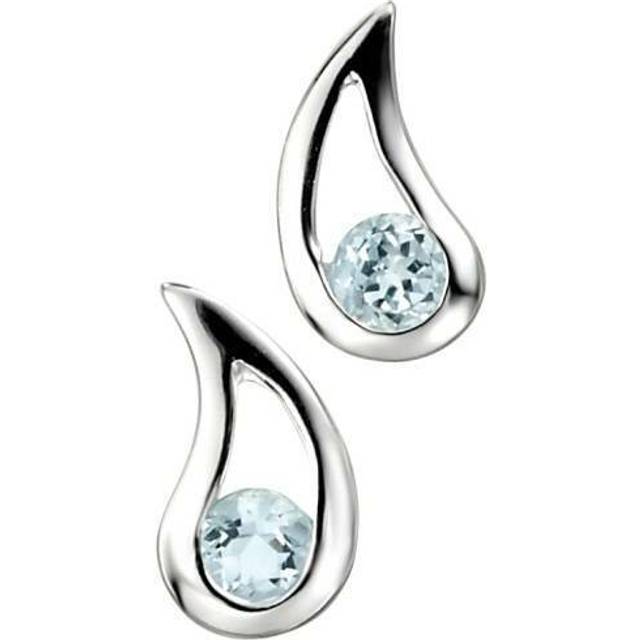 Beginnings Sterling Silver Blue Topaz Teardrop Earrings E3057T