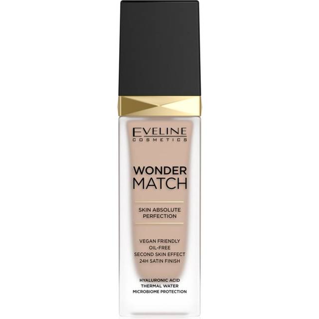 Eveline Cosmetics Wonder Match Långvarig flytande foundation med hyaluronsyra Skugga 35 Sunny Beige 30 ml