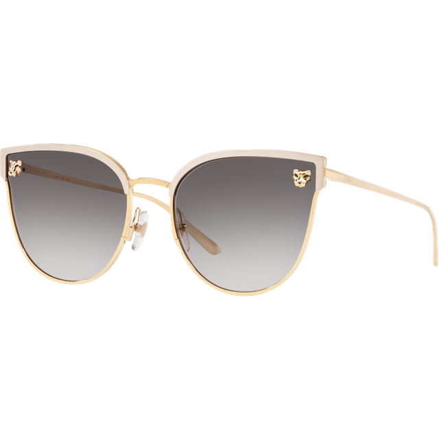 Cartier Womens Gold Ct0198s Panth&#232;re De Metal Acetate Cat Eye-frame Sunglasses - GOLD