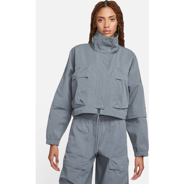 Jacket Nike Sportswear Women's Ripstop Jacket Grey Heather/ Cool Grey L (L)