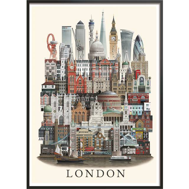 MARTIN SCHWARTZ London Small Poster |Multi/patterned |A3