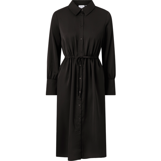 VILA Viellette L/S Shirt Dress/Su - Noos |Svart |34