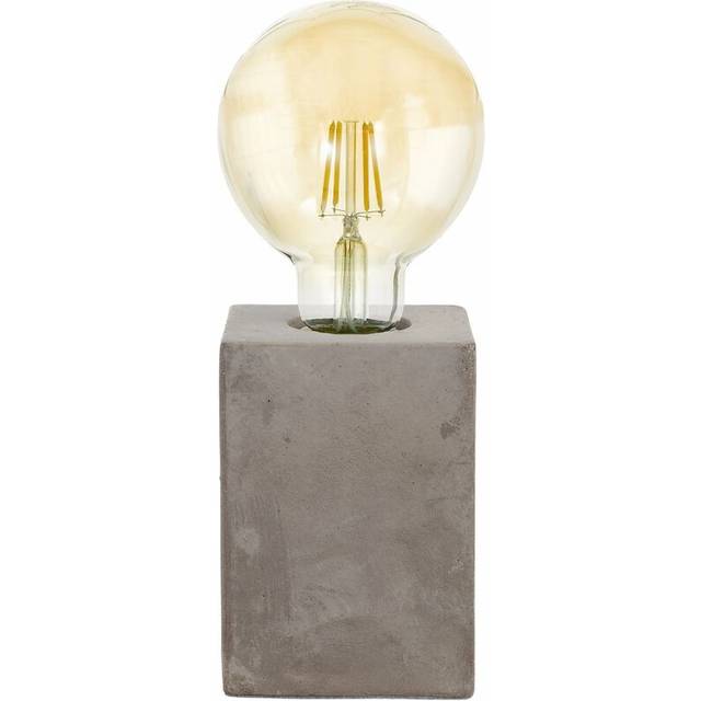 Table Lamp Desk Light Grey Ceramic Square Base 1 x 60W E27 Bulb Holder