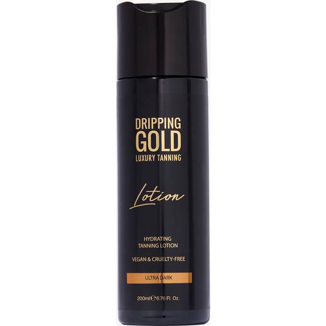 Dripping Gold Luxury Tanning Lotion Fuktgivande lotion för solbränna för djup solbränna Skugga Ultra Dark 200 ml