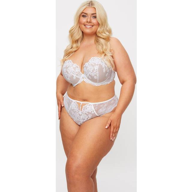 Ann Summers The Icon Fuller Bust Padded Plunge Bra, White 38G - white
