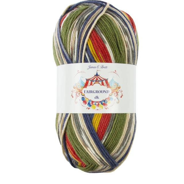 James C Brett Fairground DK Yarn Camouflage 14 100g - Green