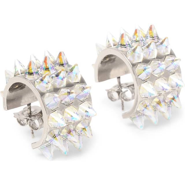 Amina Muaddi 'Karma Spiked' Earrings - Silver - U