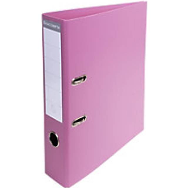 Exacompta Prem Touch Lever Arch File A4 70 mm Pink 2 ring 53755E Cardboard, PP (Polypropylene) Portrait Pack of 10