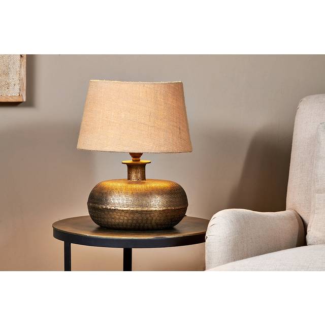 nkuku Lumbu Table Lamp Base, Antique Brass, Small