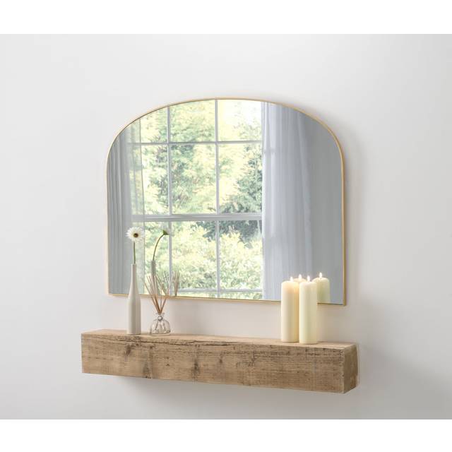 Yearn Mirrors Yearn Simplicity Mantle Mirror Gold Bevelled 92 X 71cm, Gold