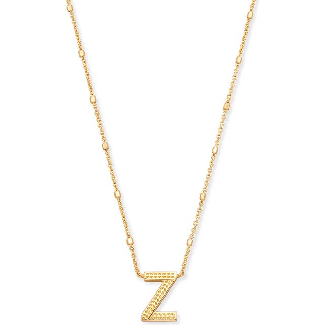 Kendra Scott Letter Z Pendant Necklace for Women  Fashion Jewelry  14k Gold-Plated Brass  Gold Metal  Letter Z
