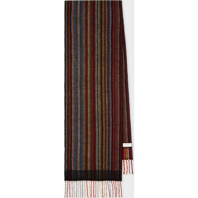 Muffler wool cashmere black multicolor 939F GS25 92 [Paul Smith] 90% 10% [item]