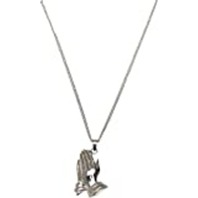 Urban Classics Accessoires UC Pray Hands Necklace Silver / One Size Halsband