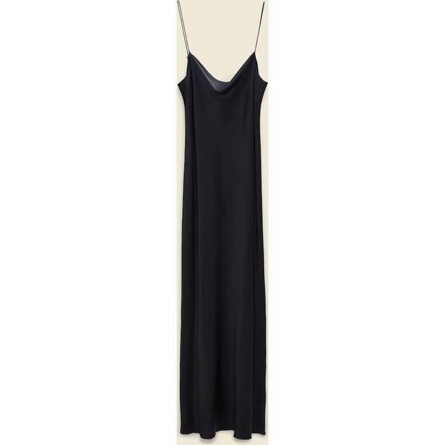 Dorothee Schumacher Sense Of Shine draped silk-blend slip dress - black (UK 14)