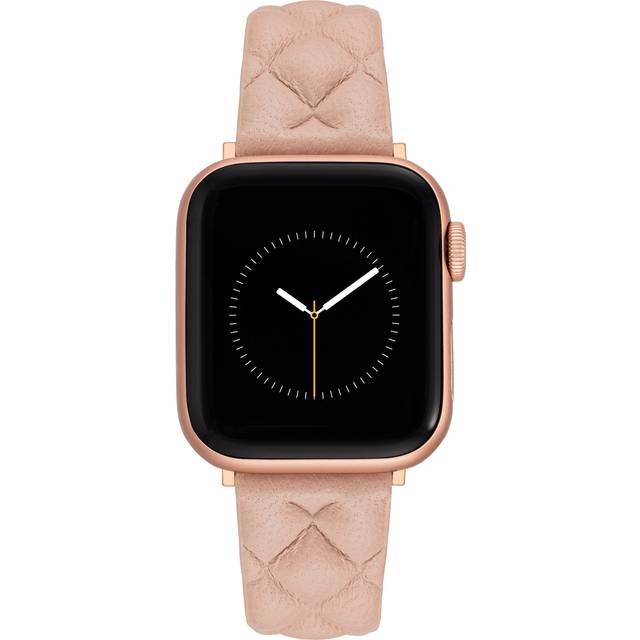 Anne Klein Women's Quilted Leather Band for Apple Watch® in Blush Pink/Rose Gold-Tone size 42/44/45/Ultra(49mm)