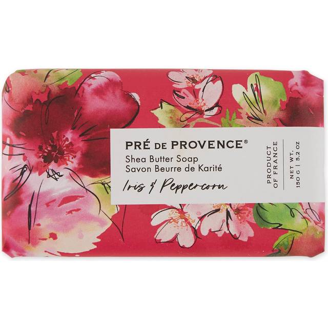 Pre de Provence Wrapped Artisanal Soap Bar  Organic Shea Butter Enriched  Natural French Skincare  Quad Milled for a Rich Smooth Lather  Iris & Pepper