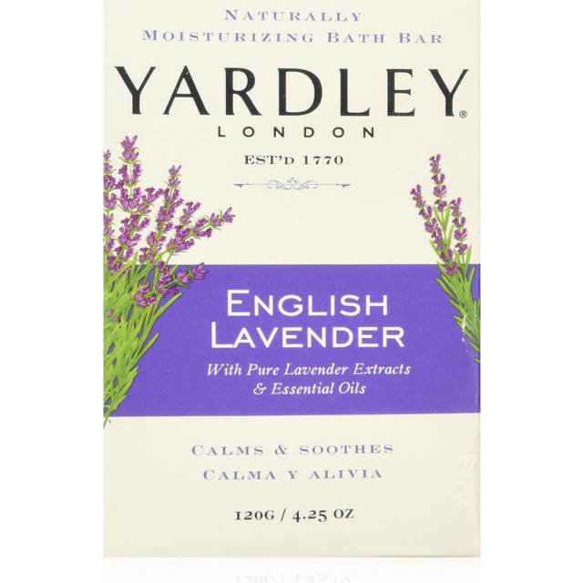 Yardley London Moisturizing Bar English Lavender with Essential Oils 4.25 oz (Pack of 8)