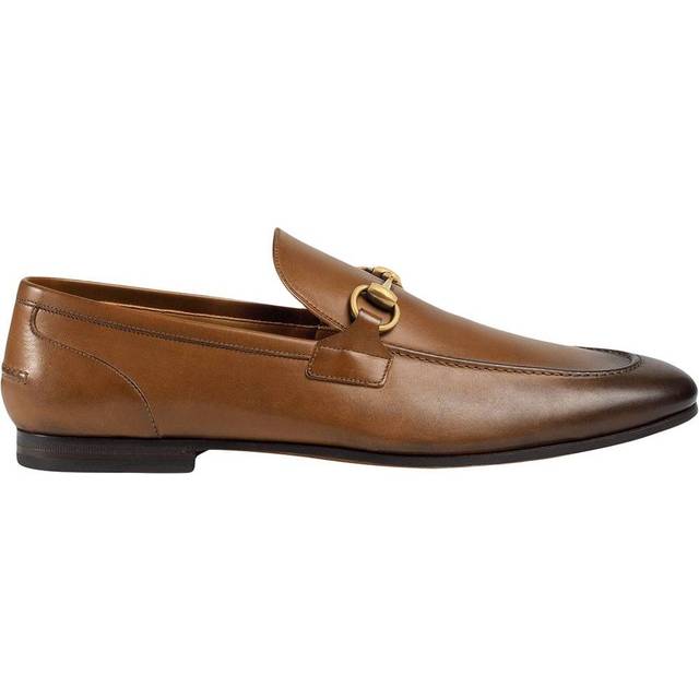 Gucci - Jordaan Horsebit Burnished-Leather Loafers - Men - Brown - UK 6