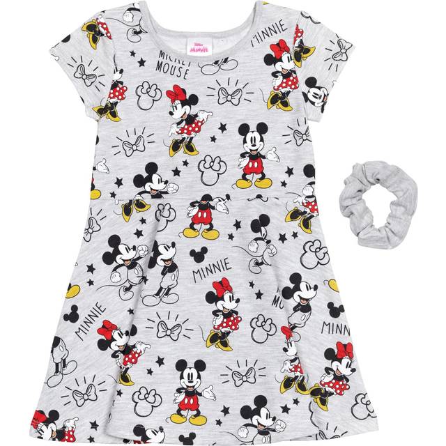 Disney Mickey Mouse Minnie Mouse Little Girls Skater Dress and Scrunch