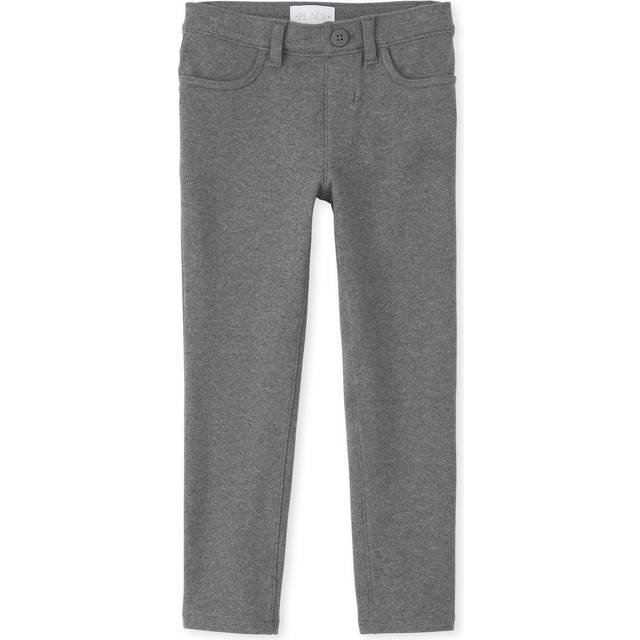 The Children's Place Girl's Ponte Knit Pull On Jeggings  Dk Heather Gray  6