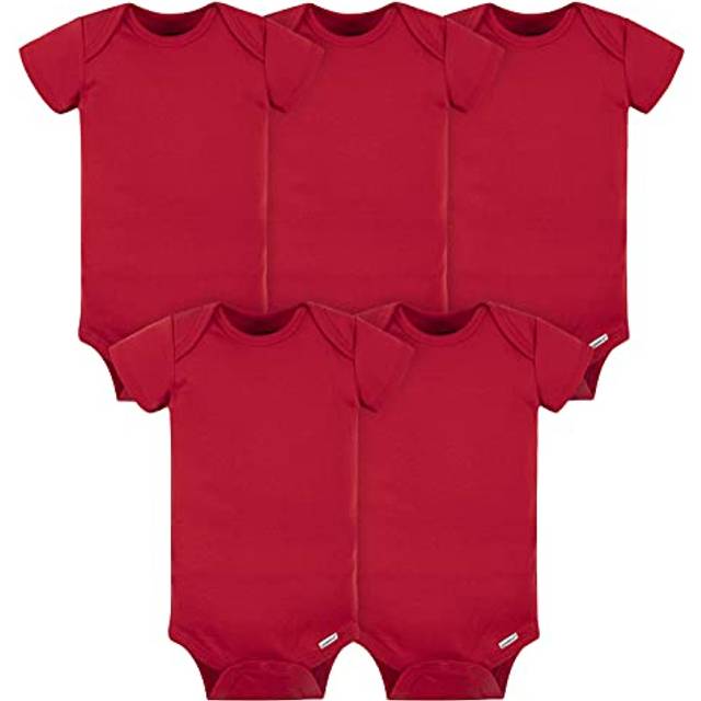 Gerber baby boys 5-pack Solid Onesies Bodysuits Shirt  Red  6-9 Months US