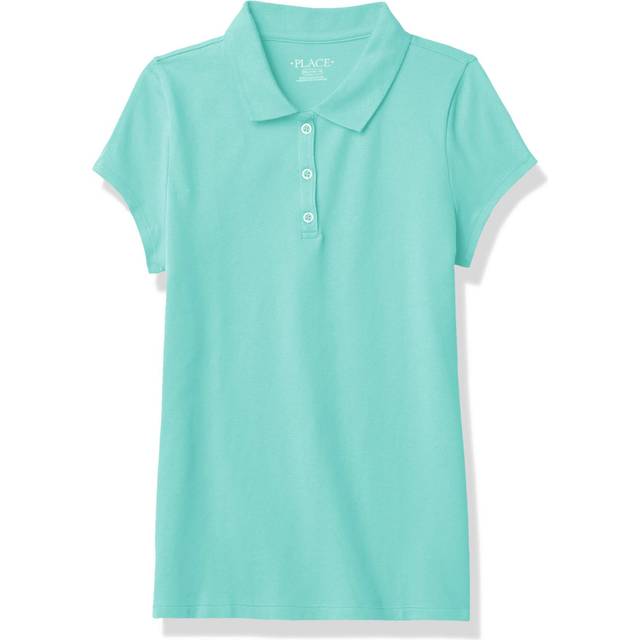 The Children's Place girls Uniform Pique Polo Shirt  Seafrost  XXL 16