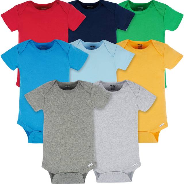 Onesies Brand Baby 8-Pack Short Sleeve Mix  Match Bodysuits  Solid Boy