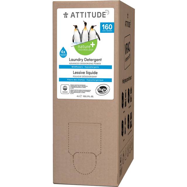 Attitude Liquid Laundry Detergent 2X Concentrated 160 Loads ECO Refill Wildflowers 135.3 oz