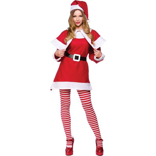 Womens Mrs Santa Claus Suit Christmas Festive Xmas Costume - One Size