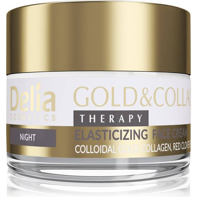 Delia Gold & Collagen Therapy Natcreme øger hudens elasticitet 50ml