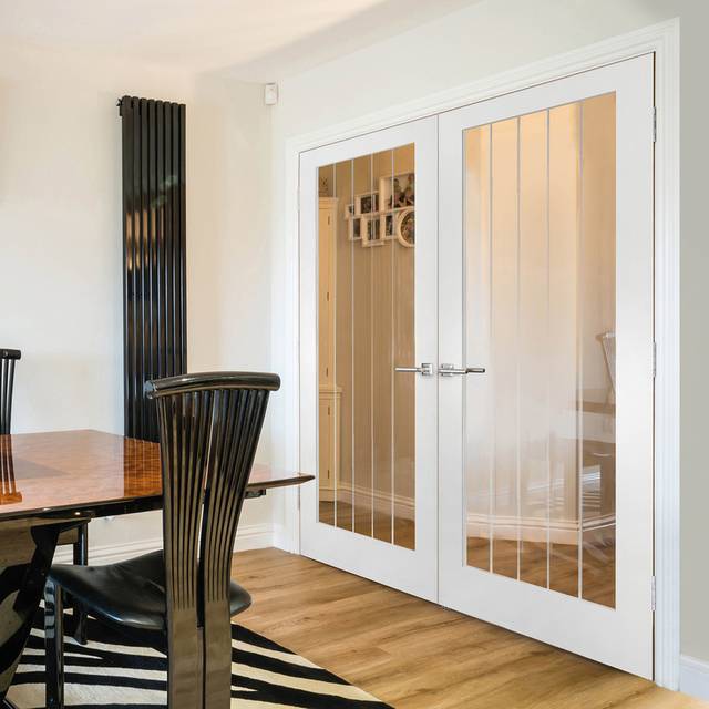 JB Kind Cottage 1 Light White Moulded Glazed Internal Door 1981 x 610mm - JB Kind Doors - 0.6 x 2m