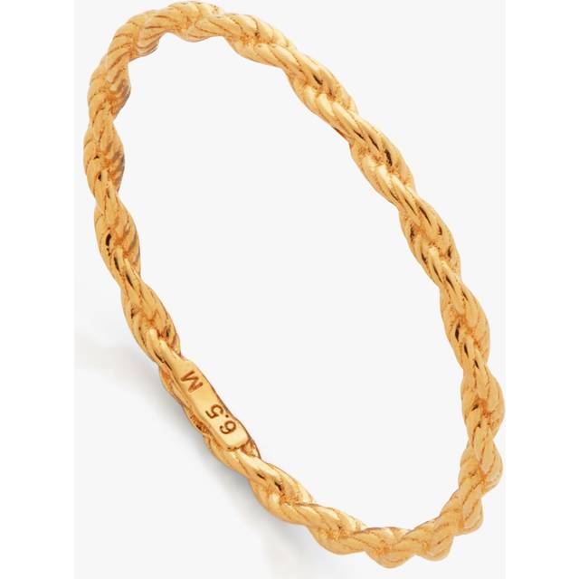 Monica Vinader Corda Skinny Stacking Ring, Gold