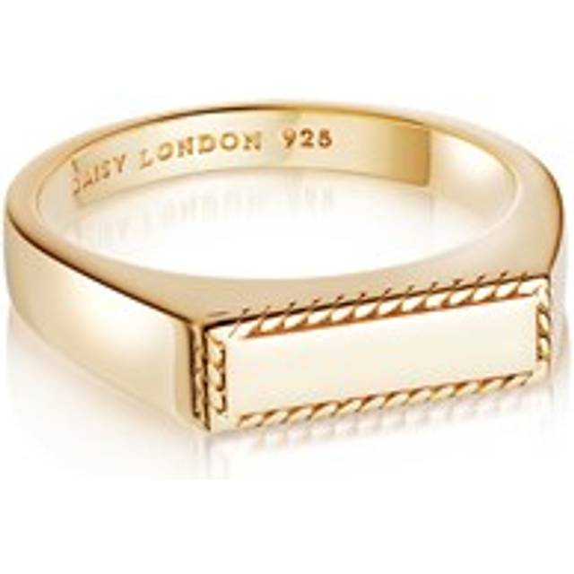 Rope Signet Ring 18ct Gold Plate 18ct Gold Plated Sterling Silver