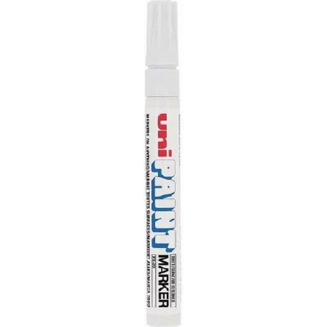 Uni Coloured Medium (2.2-2.8mm) PX-20 White Oil Paint Marker Pen Metal Glass Wood Plastic Stone Outdoor Bullet Nib Tip (Pack Of 1)