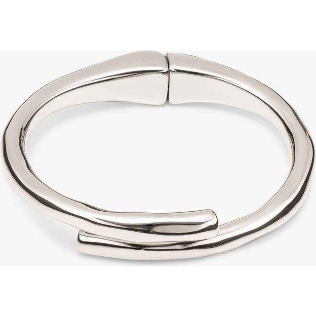 UNOde50 Meeting Point Hinged Bangle, Silver
